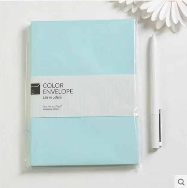 Sky Blue 20 шт красочные мини бумажные Конверты Бумага для творчества для открыток конверт открытка свадебный подарок приглашение конверт офисные канцелярские бумажные сумки - Color: Sky Blue