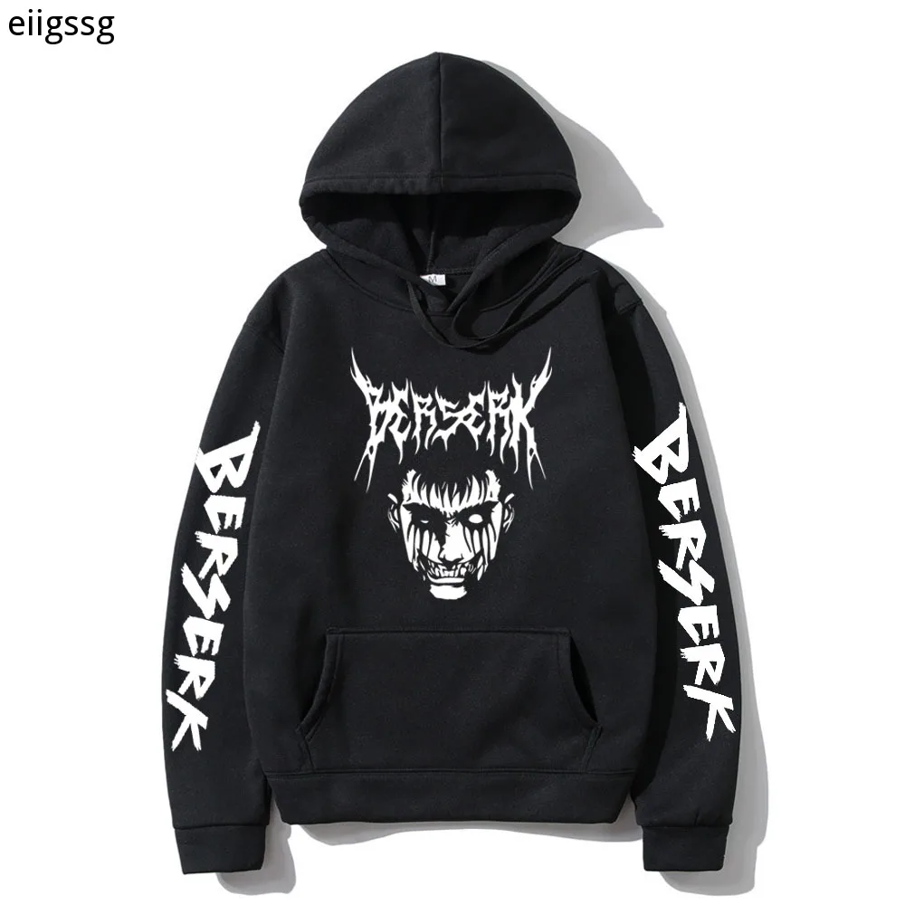

Men's Dark Berserk Anime Hoodie Male Manga Guts Sweatshirt Man Black Pullover Cotton Causal Clothes