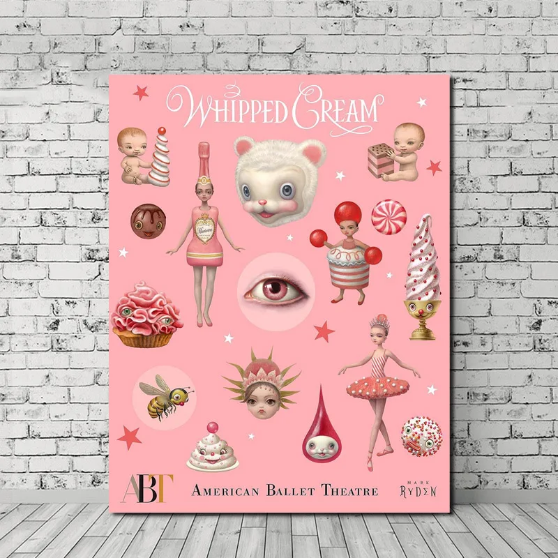 Настенные художественные плакаты Mark Ryden с изображением взбитых сливок настенные