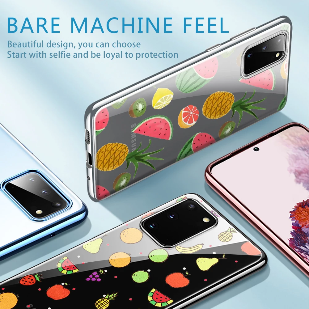 

Lemon Watermelon Case for Samsung S21 S10 S9 S8 S20 Plus Ultra A51 A50 A71 A70 A20E A21S A01 NOTE 20 10 9 8 Plus Soft TPU Fundas
