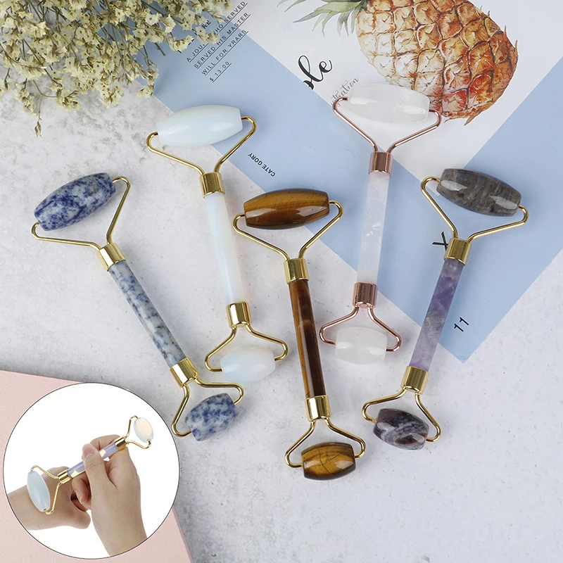 

Natural Stone Face Roller Massager Facial Slim Lifting Tool Natural Amethyst Jade Roller Stone Wrinkle Remove Skin Beauty Care