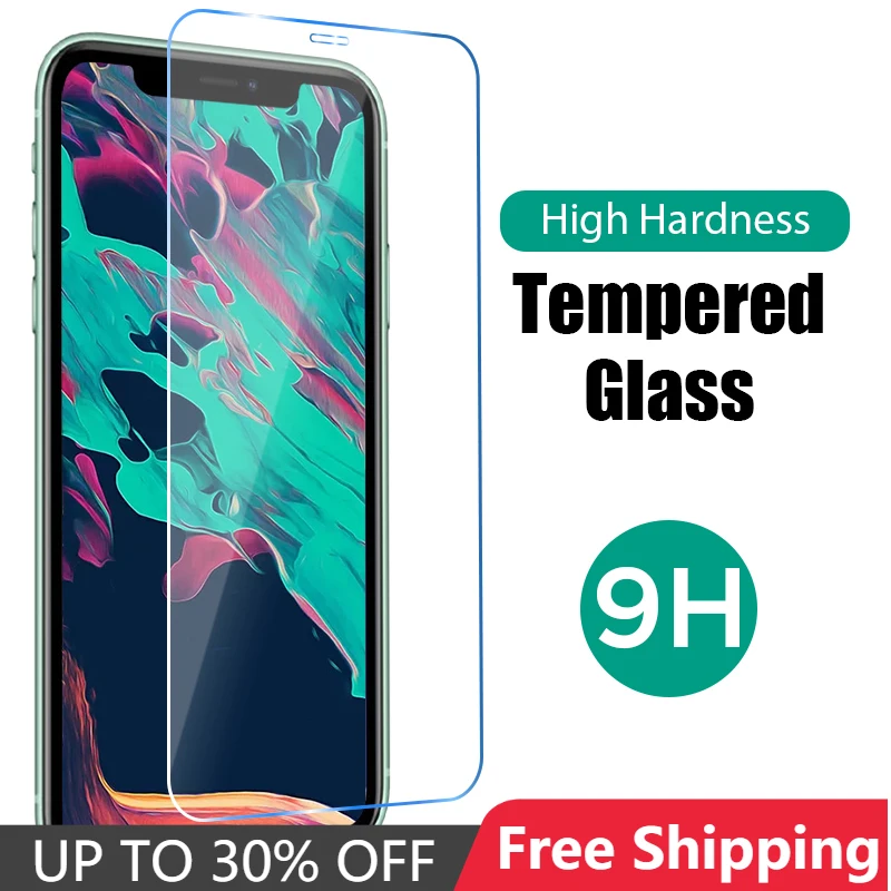 

9H Tempered Protectors for iPhone 12 Pro Max Mini XS XR SE 2020 HD Film Toughed Glass for iPhone 11 Pro Max 8 7 6 6S Plus 5 5S