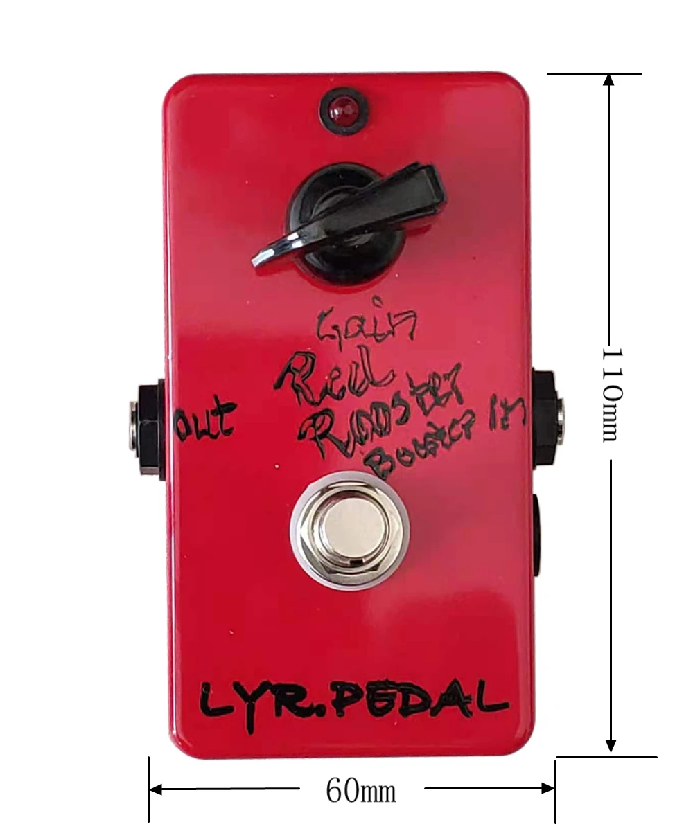 LYR PEDALS（LY-ROCK）,Guitar Booster effect pedal,Booster pedal,electric guitar classic effector pedal,Glamour red,True bypass enlarge