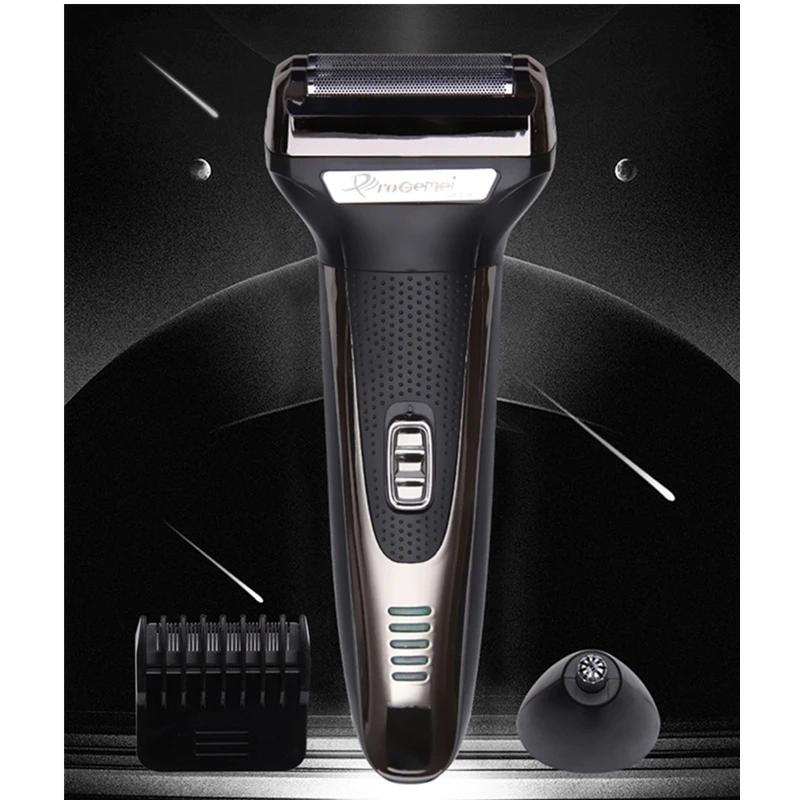 Электрический триммер для волос Progemei 3 в 1 перезаряжаемый носа Мужская машинка