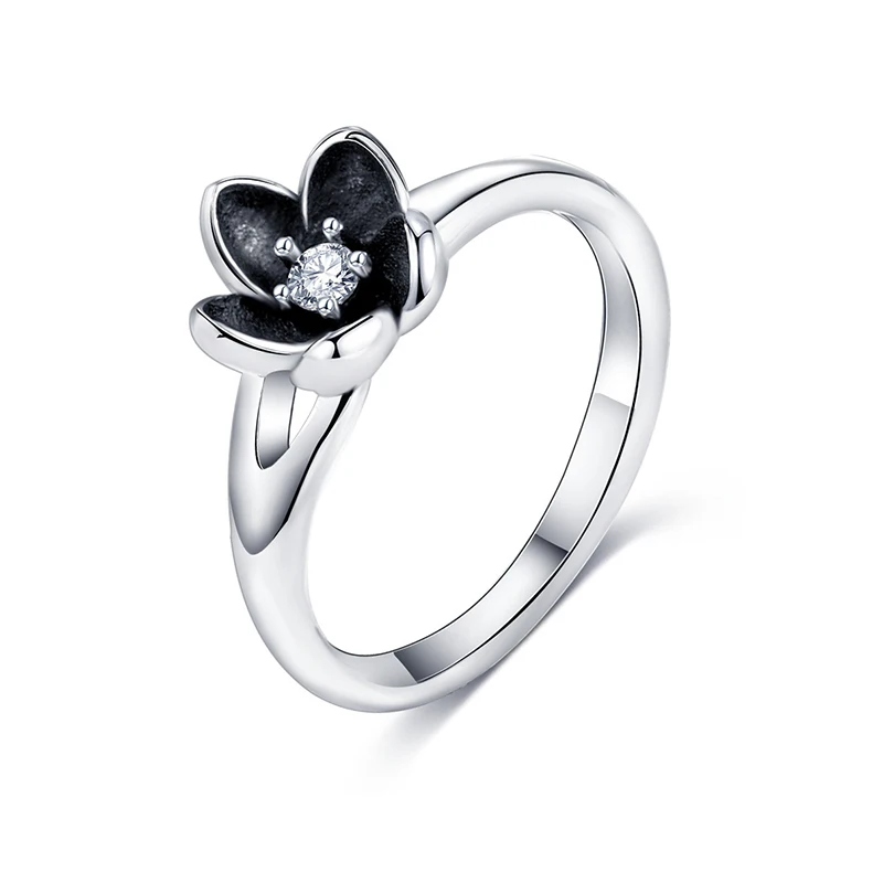 Mystic Floral Новинка, модное кольцо, любовь, сердце, корона, цветок, кольца на палец, прозрачный CZ, подходит для женщин, Свадебный бренд, ювелирное изделие, подарок, Прямая поставка - Цвет основного камня: Mystic Floral
