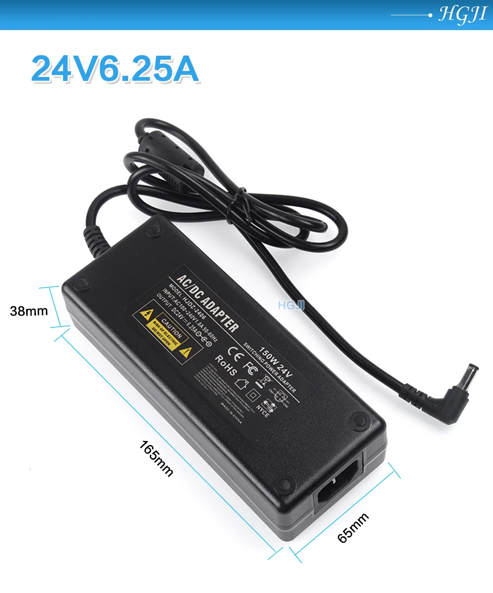 AC DC адаптер 24 В 2A 2.5A 3A 4A 5A 8A источник питания адаптер для водоочистителя Led Stip DC 24 В 48 Вт 60 Вт 72 Вт 96 Вт 120 Вт 180 Вт