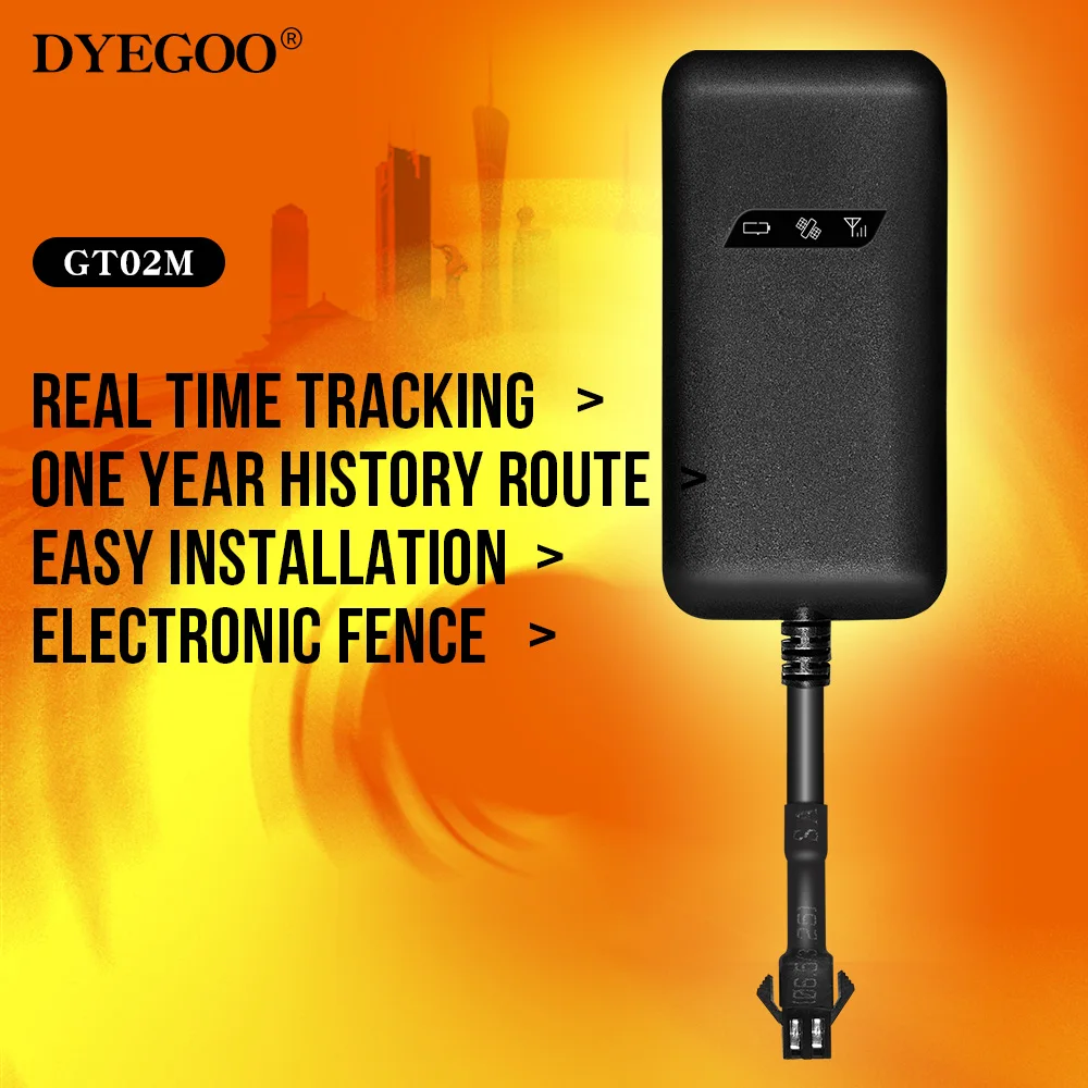 DYEGOO GT02M Guaranteed 100% 4 Band Vehicle Car  Motorcycle GPS Tracker Fence Alarm Google Link Android IOS App