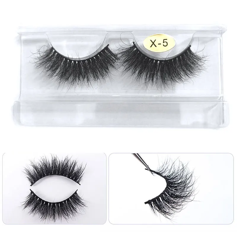 

3D Soft Mink Hair False Eyelashes fried hair is messy Wispy Fluffy Long Lashes Nature Eye Makeup Tools Faux Eye Lashes.