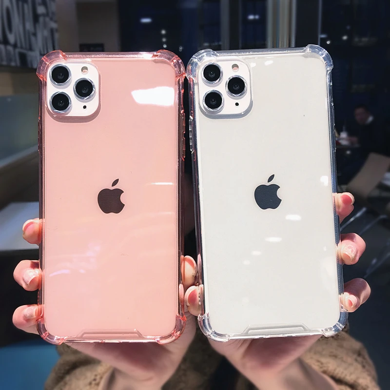Противоударный Прозрачный Бампер для телефона iPhone 11 Pro Max iphone XR X XS 7 8 Plus 6 S