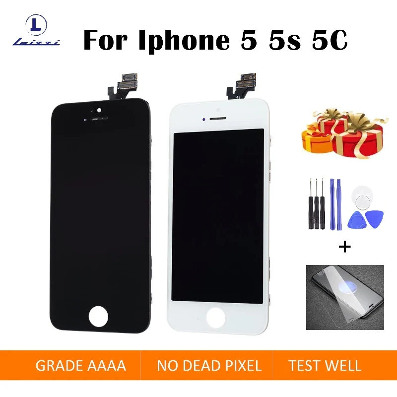 AAA + качественный ЖК дисплей для iphone 5 5S 5C кодирующий преобразователь сенсорного