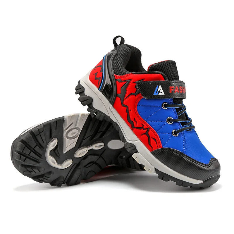 Popular Winter Genuine Leather Children Hiking Shoes Boys Outdoor Sneakers  Non-slip Student Waterproof Kids Footwear Air Summer