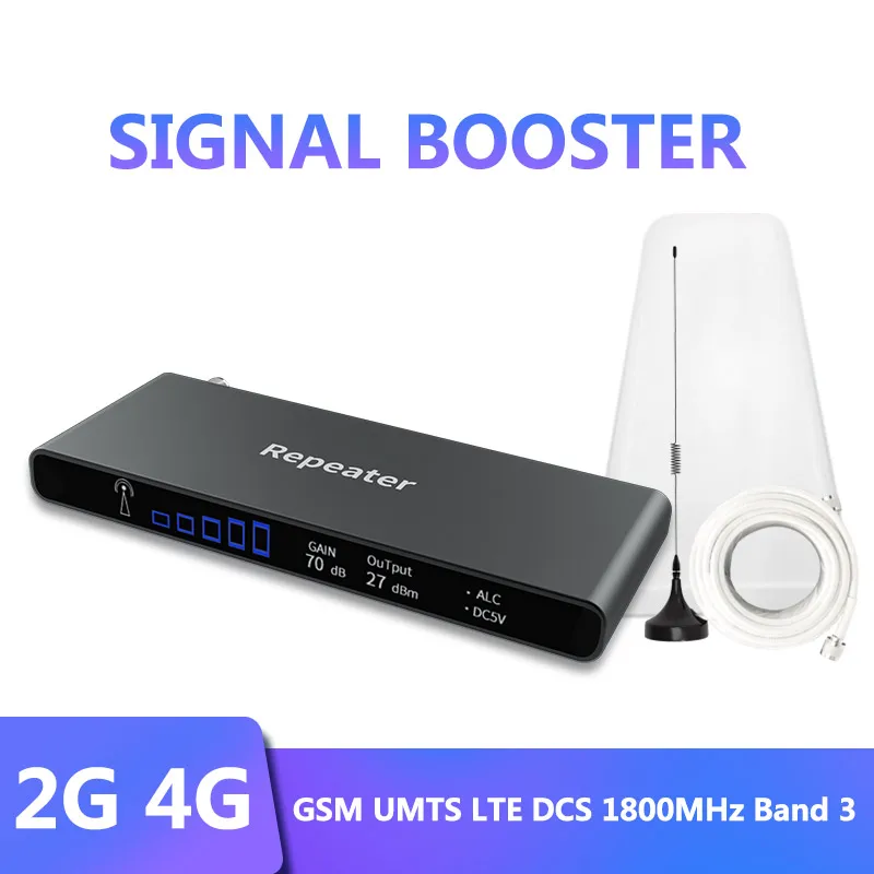 Усилитель мобильного сигнала 4G LTE ретранслятор 1800 МГц сотовый телефон GSM UMTS с ЖК