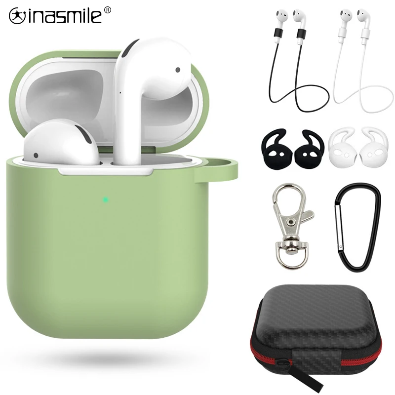 Милый силиконовый чехол s для Airpods 2 1 защитные наушники крышка Apple airpod анти