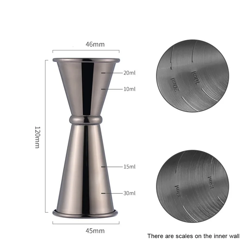 Мерный стаканчик из нержавеющей стали для приготовления коктейлей бармена вина
