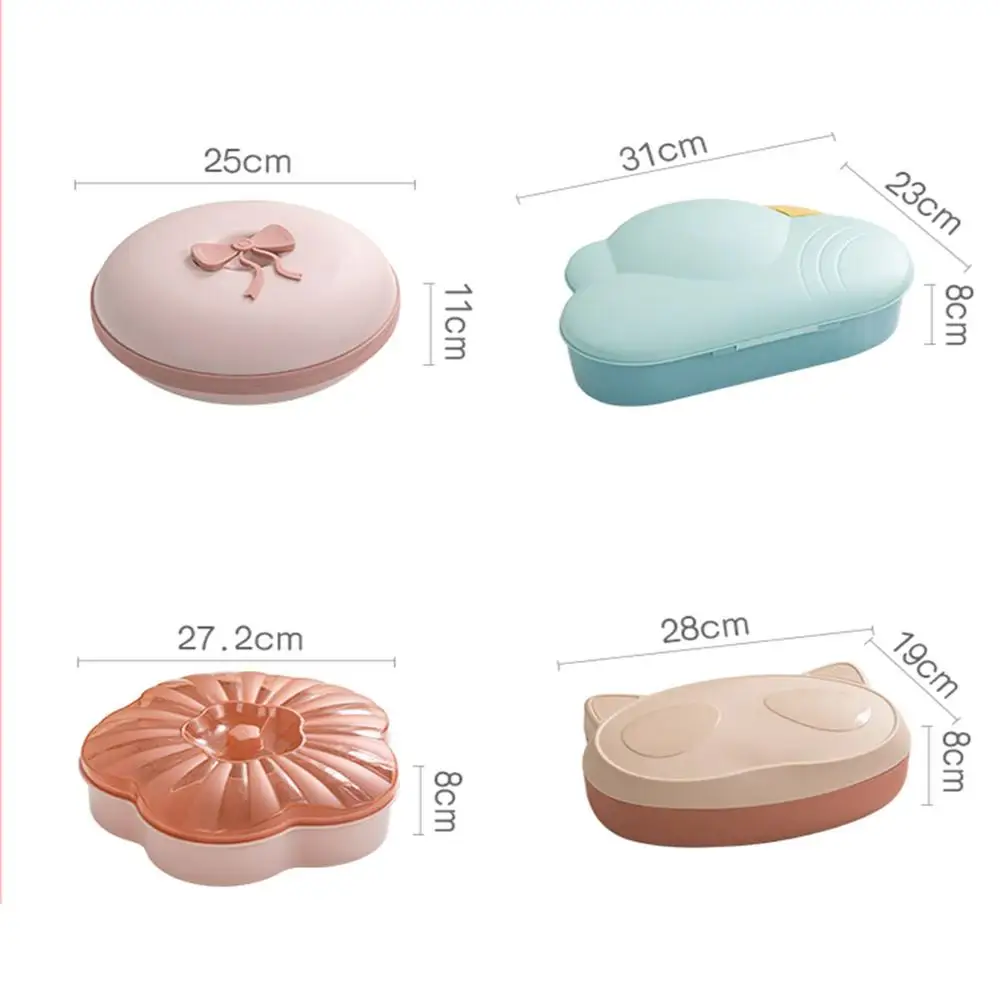 

Creative bow Candy Box Dried Fruit Fruit Plate Snack Tray Case Nut Storage Boxes Wedding Home Organizer Storage