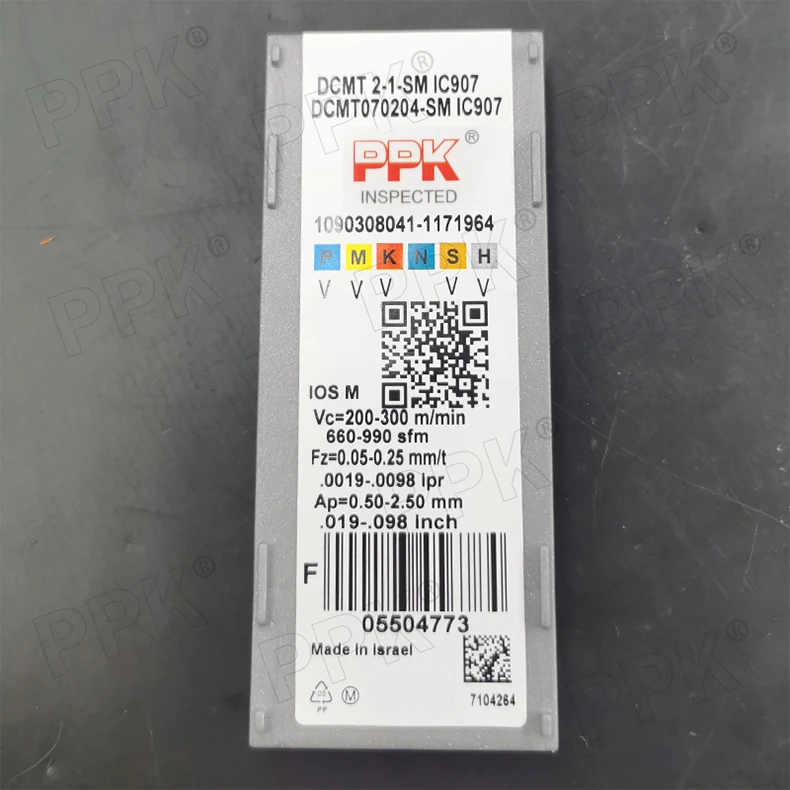 10 шт. DCMT 070204-SM IC907 внутренний токарный инструмент с ЧПУ Поворотные твердосплавные вставки инструменты лезвие резак токарный станок лезвие