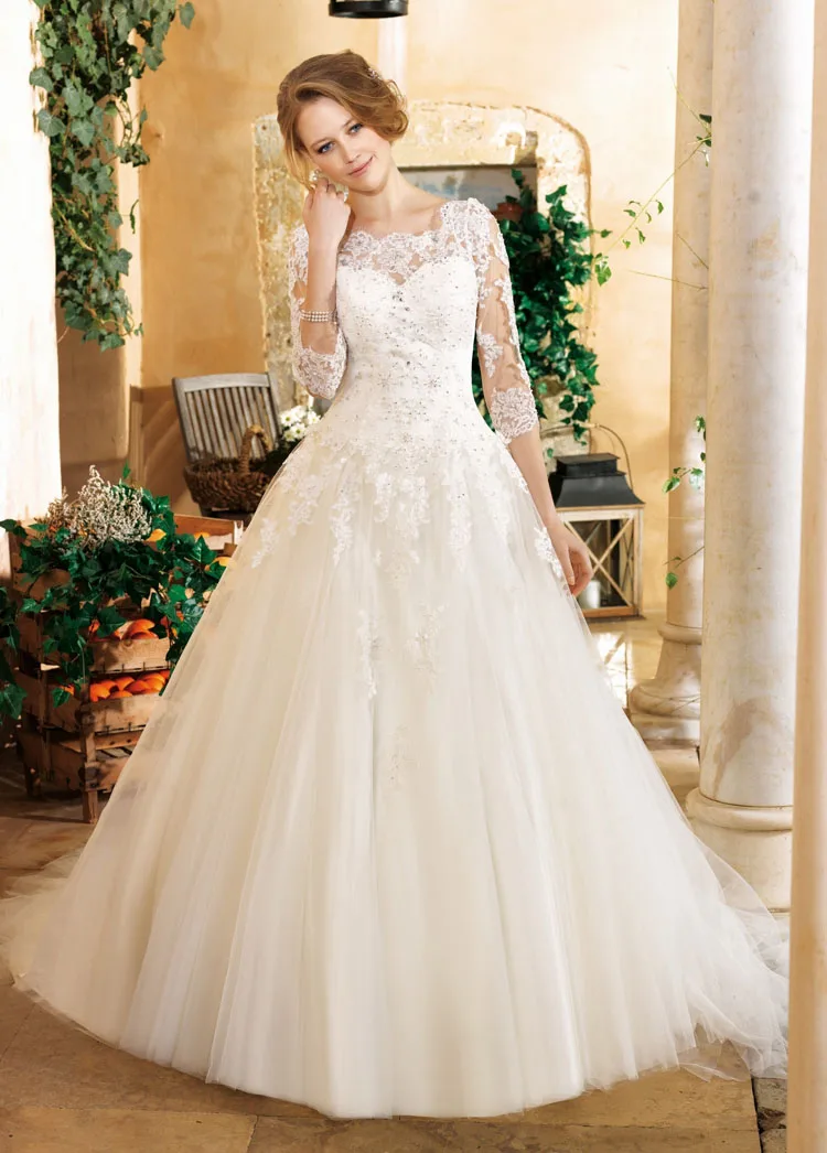 free shipping 2015 new designer woman dress designer beading sexy long sleeve custom white lace plus size simple wedding dresses