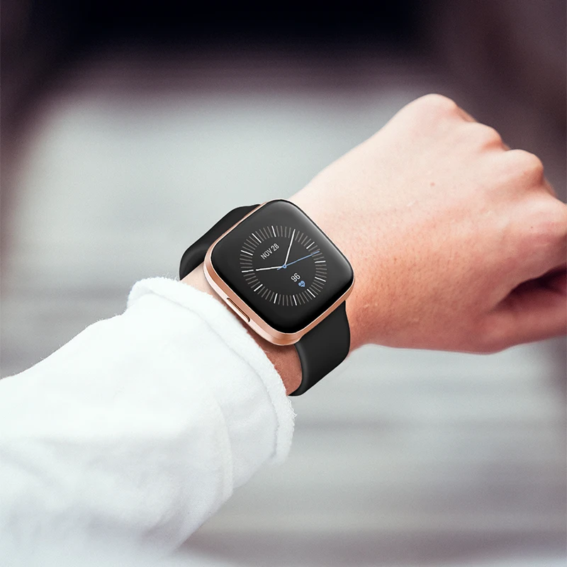 Силиконовый ремешок для умных часов Fitbit versa 2 сменные браслеты регулируемый