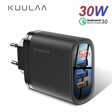 KUULAA Quick Charge 3,0 USB зарядное устройство 30 Вт QC3.0 QC Быстрая зарядка мульти разъем зарядное устройство для мобильного телефона для iPhone samsung Xiaomi huawei