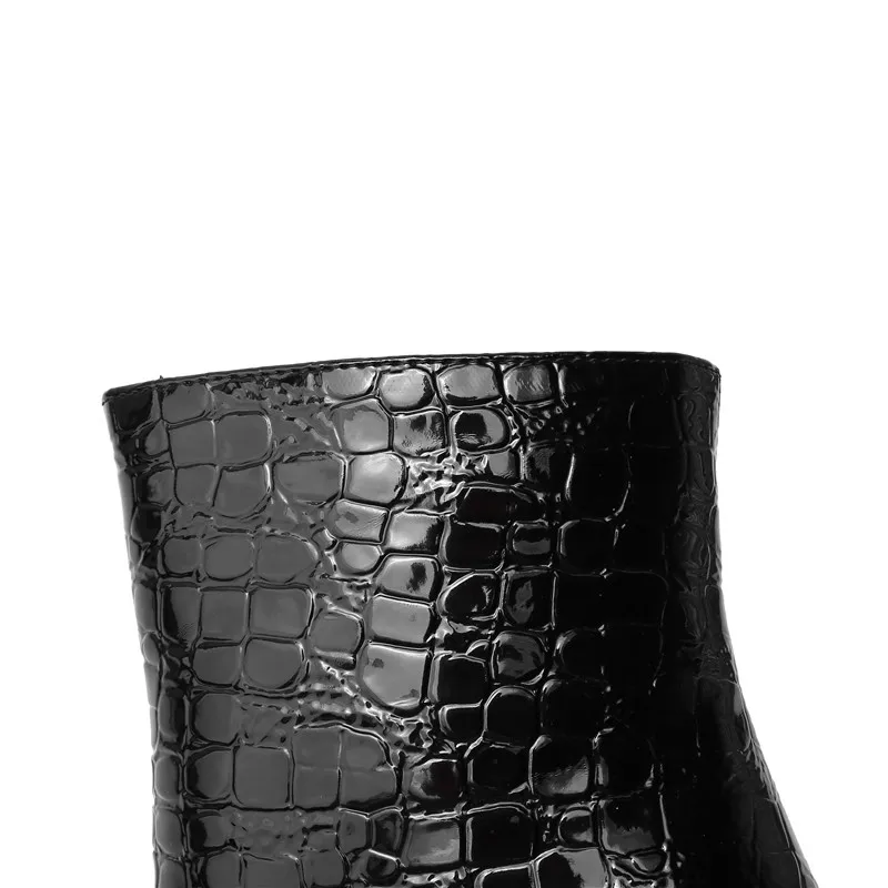 MoonMeek/Большие размеры 34-43 Модные ботильоны женские ботинки с острым носком на