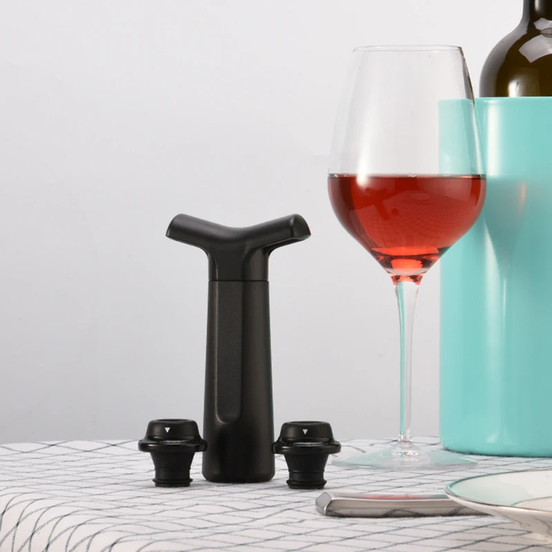 

Holaroom Practical Wine Stoppers Creative Wine Pump Vacuum Sealing Preserver Red Wine Bottle Stopper Wine Saver Bar Accessories