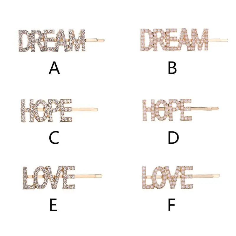 Минималистский прописных букв МЕЧТА НАДЕЖДА любовь металлическая шпилька для