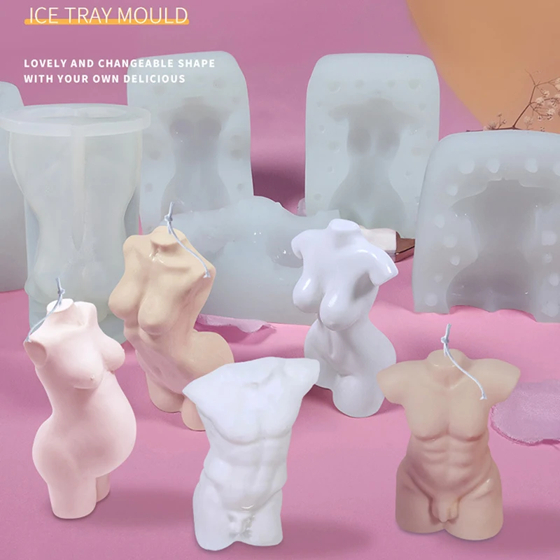 3D силиконовая форма для тела популярная самодельная свечей мужской и женский