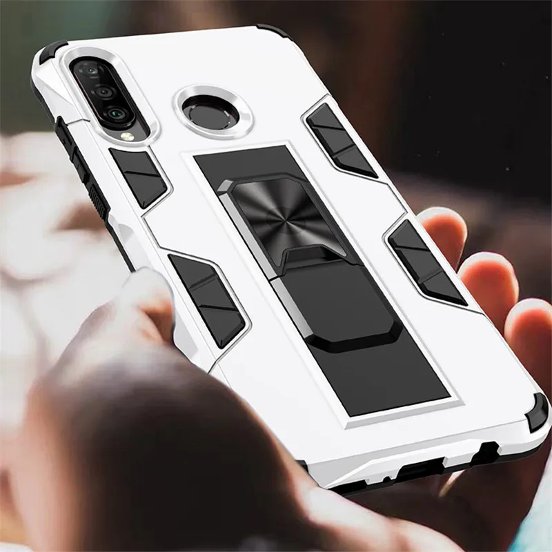 

For Huawei P30 Lite case Luxury Armor Magentic Ring Car Holder Cover for P40 Pro P40Lite E Y5 Y6 Prime 2019 Honor 8S 8A Y7P 2020