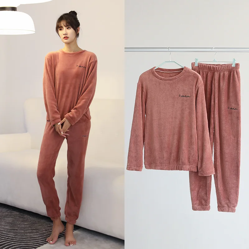 

Women Elegant Solid Sets For Women Warm Hoodie Sweatshirts And Long Pant Fashion Two Piece Sets Ladies