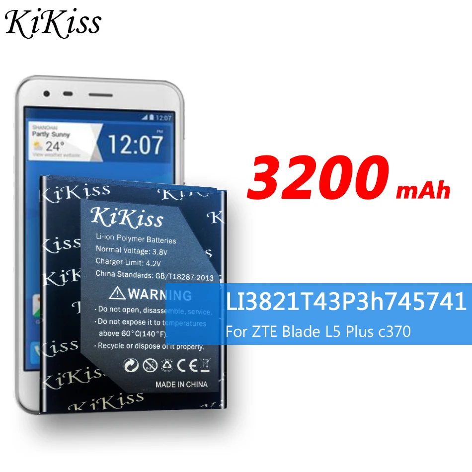 3200 мА/ч мобильный телефон Батарея LI3821T43P3h745741 для ZTE лезвие L5 плюс c370 + номер