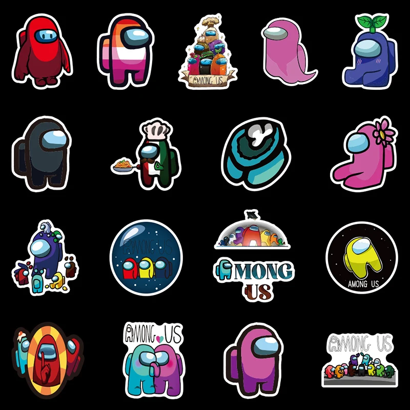 50/100 шт между нами Горячая наклейки из игры для катания на скейтборде холодильник