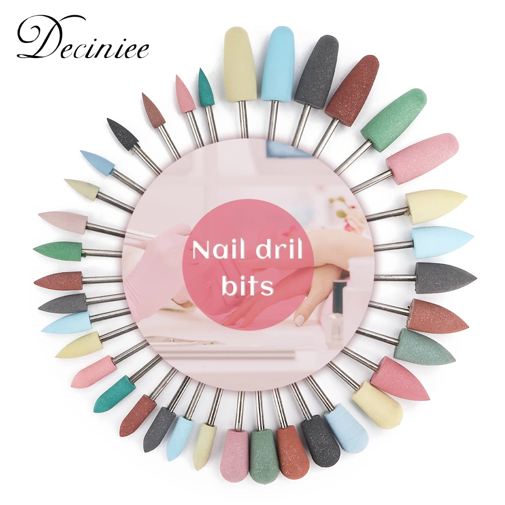 

Rubber Silicone Nail Drill Bits Set Nail Art Silicone Polisher Nail Accessories Tools for Manicure Nail Grinding Bits Machine