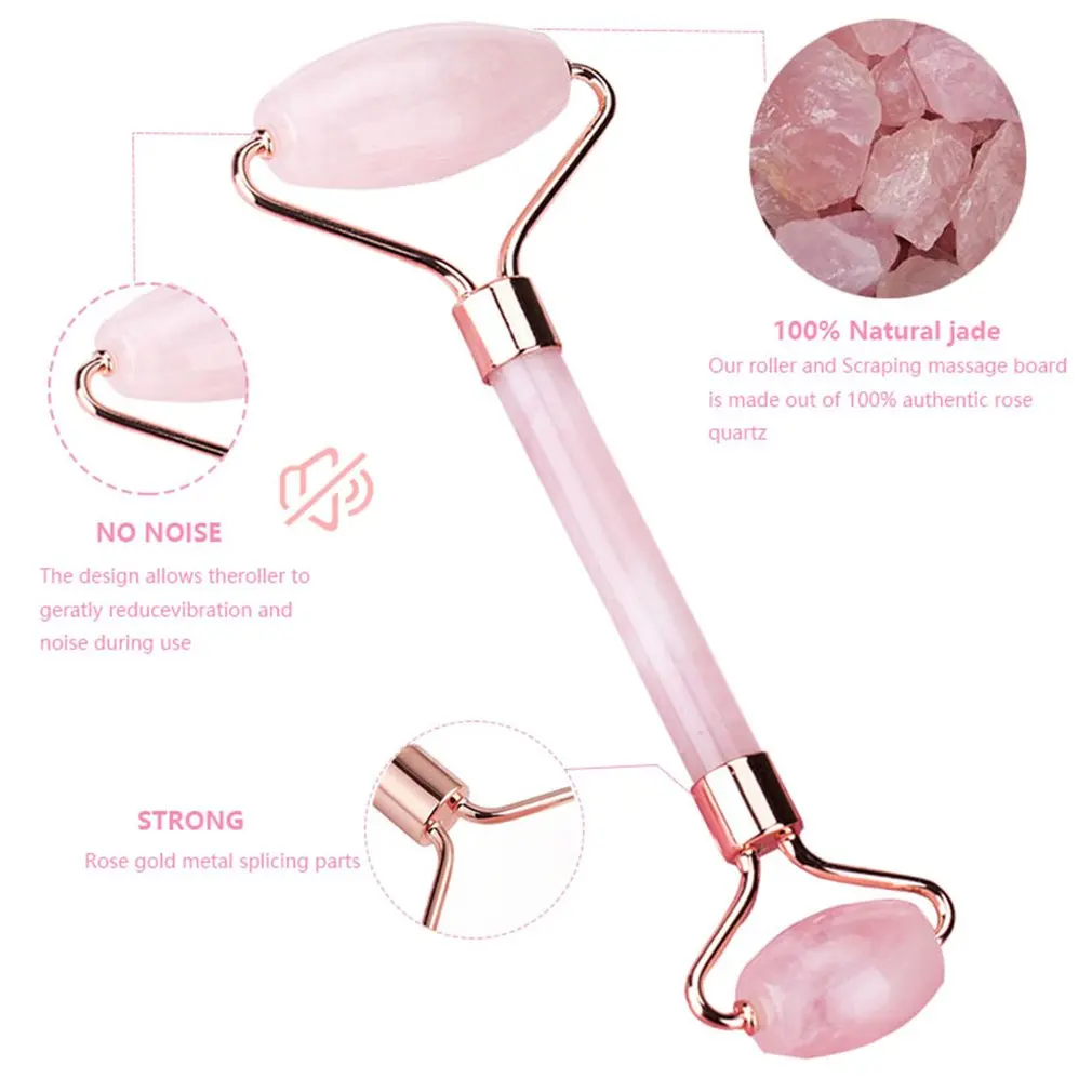 

Facial Massage Jade Stone Roller Face Natural Jade Roller Massager Guasha Scraper Lift Beauty Slimming Tools Skin Relaxation