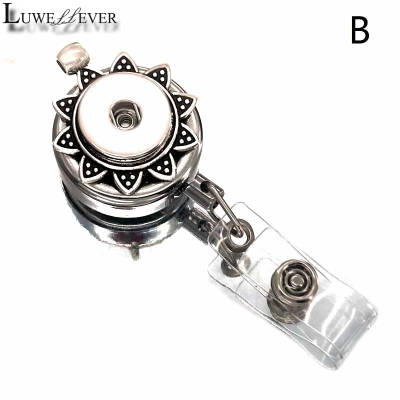 Подходит для 18 мм защелкивающаяся Кнопка Выдвижная Тяговая катушка бейджа ID Lanyard