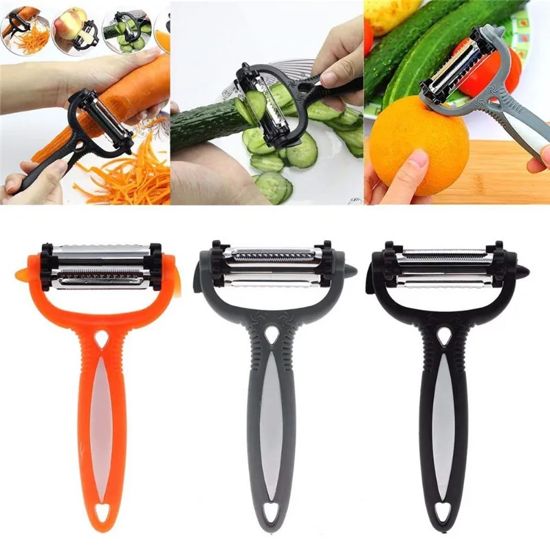 3 IN 1 Peeler Multifunctional 360 Degree Rotary Kitchen Gadget Vegetable Fruit Potato Carrot Grater Turnip Cutter Slicer Tools | Дом и сад