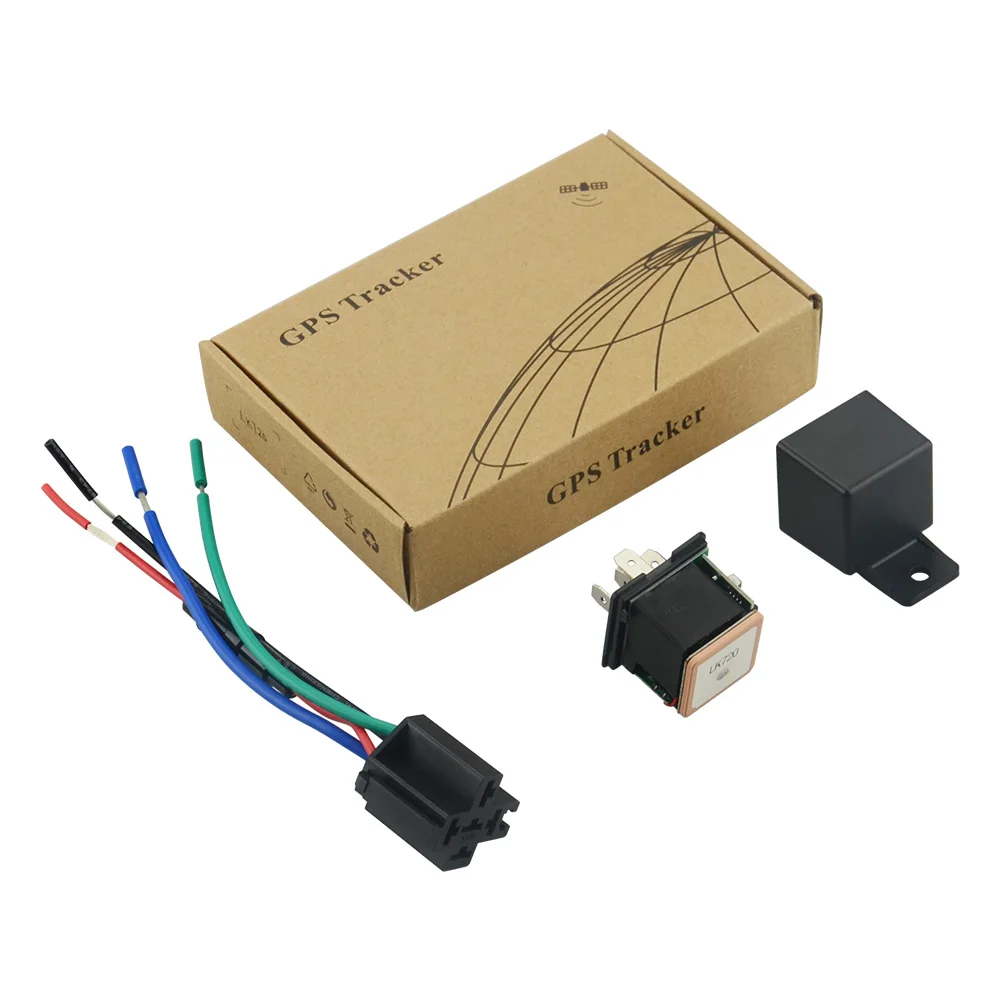With Box Автомобильное реле gps трекер ударная сигнализация gps GSM локатор трекер устройство дистанционного управления Противоугонный мониторинг отключение масла питание бесплатное приложение - Цвет: With Box