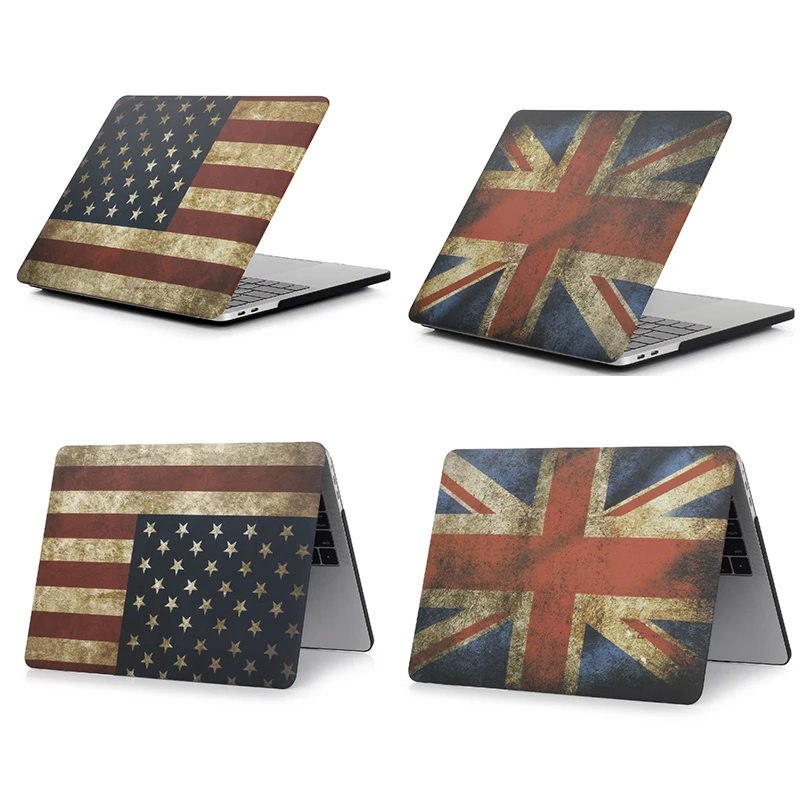 Английский флаг США Жесткий Чехол протектор для MacBook Air 11 13 дюймов Mac Pro Retina 12 15 Touch
