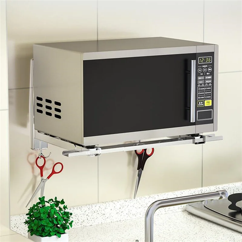 Стеллаж для хранения микроволновой печи из нержавеющей стали 304 настенный