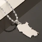 Ожерелье из нержавеющей стали серебристого цвета с картой Сардинии, Италия, модные украшения Sardegna Map
