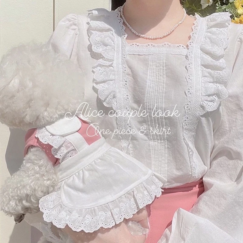 

Dog Lace Tullle Dress Pet Dog Clothes For Small Dog Party Birthday Wedding Bowknot Dress Puppy Costume Spring Pet Clothes