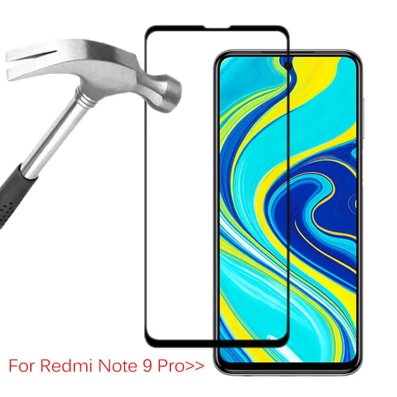 3D Full Cover for Xiaomi Redmi Note 9s Tempered Glass on For Protective Screen Film Protector | Мобильные телефоны и