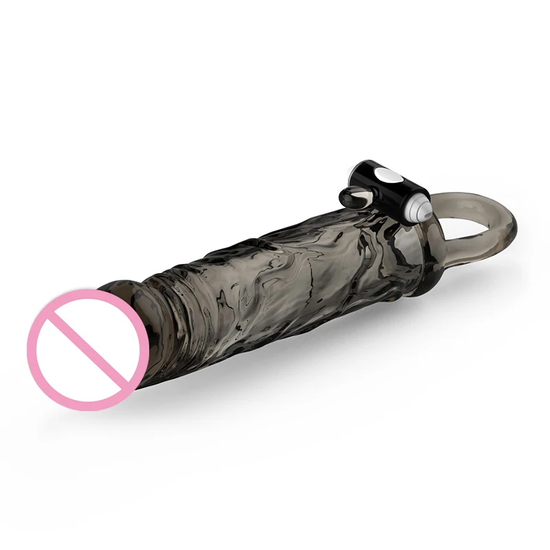 Мягкие черные презервативы из ТПЭ для увеличения пениса Вибраторы мужчин