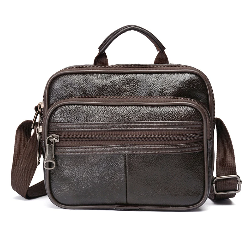 Винтажные мужские сумки из натуральной кожи CowhideCrossbody повседневный деловой