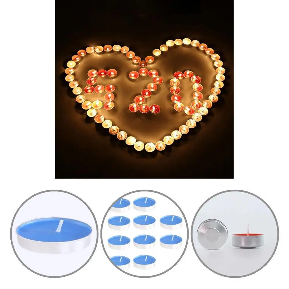 

High Quality Tealight Candles Smokeless Wide Application Paraffin Tea Candles Night Light Candles 10Pcs