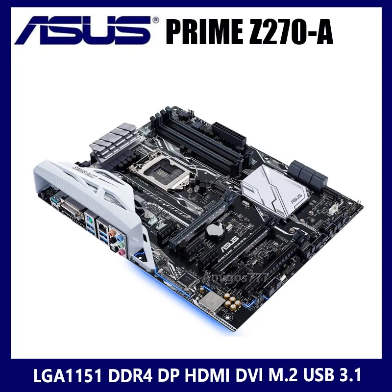 Online LGA 1151 Asus PRIME Z270-A Motherboard DDR4 PCI-E 3,0 DDR4 3733(OC) M.2 HDMI-Kompatibel Desktop Z270 Placa-Mãe ATX Verwendet