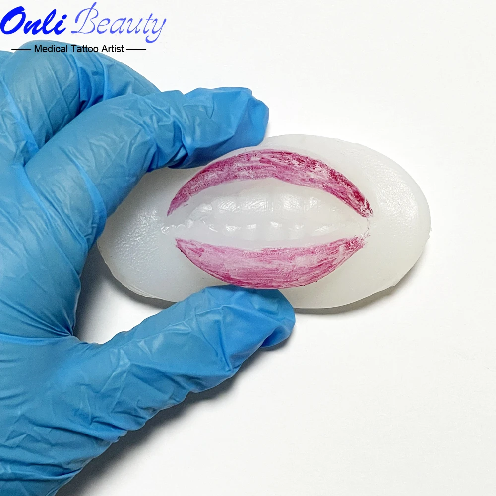 Labbra trasparenti a bocca aperta pelle in Silicone per la migliore pratica per la formazione permanente PMU del truccatore