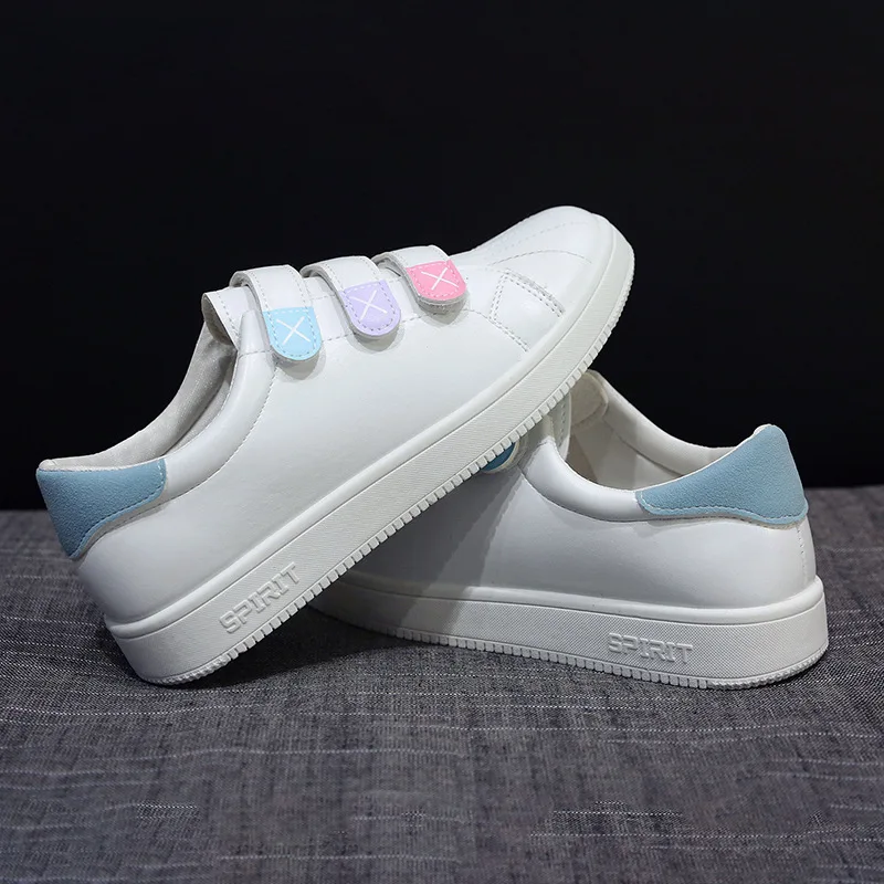 Fashion The New Spring/Autumn Casual Women Shoes Solid Hook & Loop Round Toe Sports Shoes Breathable High Quality Cotton Fabric