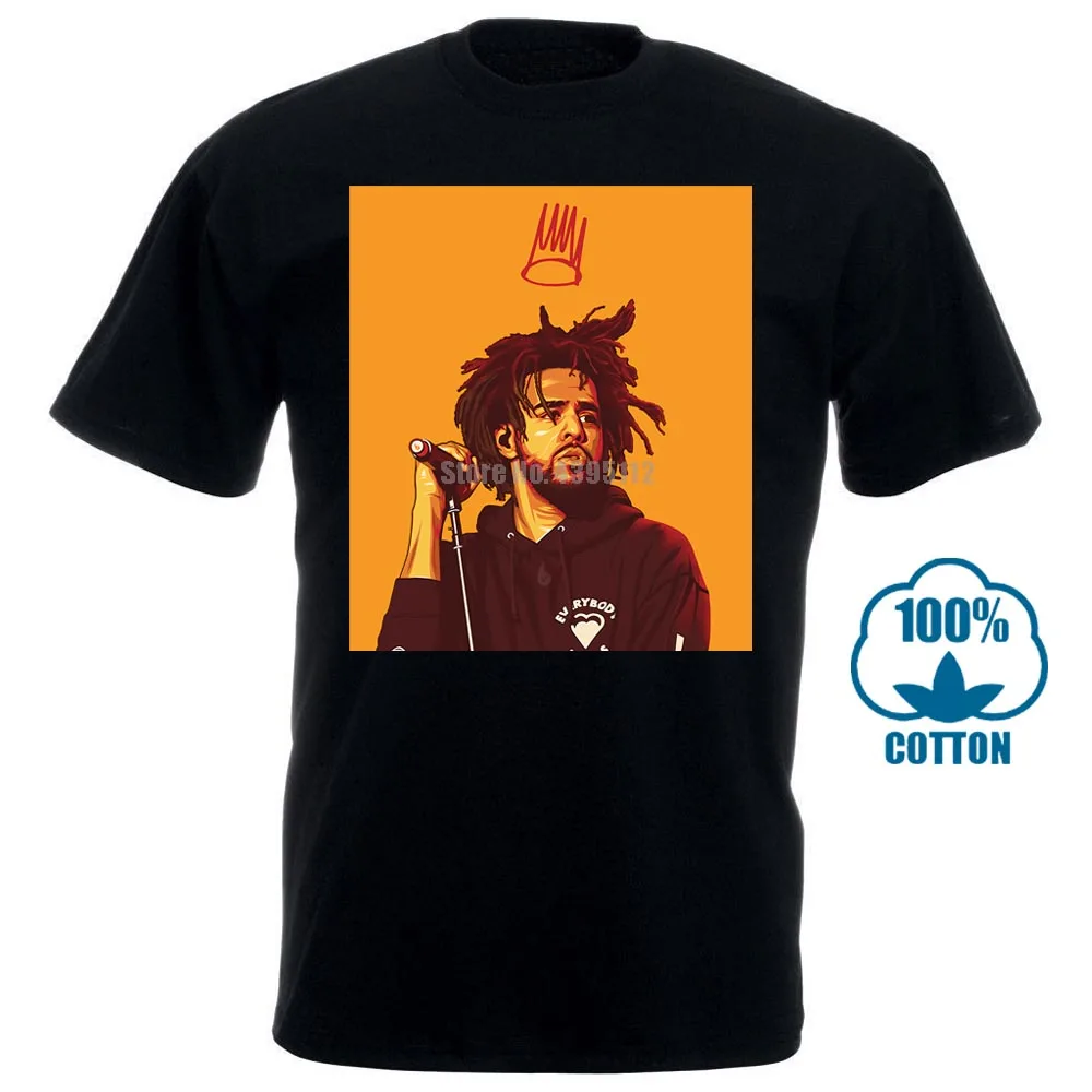 J Cole футболка Dreamville Festival Cole Word черная Хлопковая мужская S 6Xl