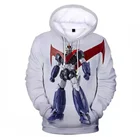 Толстовка Mazinger Z мужская с капюшоном, свитшот с 3D принтом Пожирателя души, детское аниме худи хорошего качества