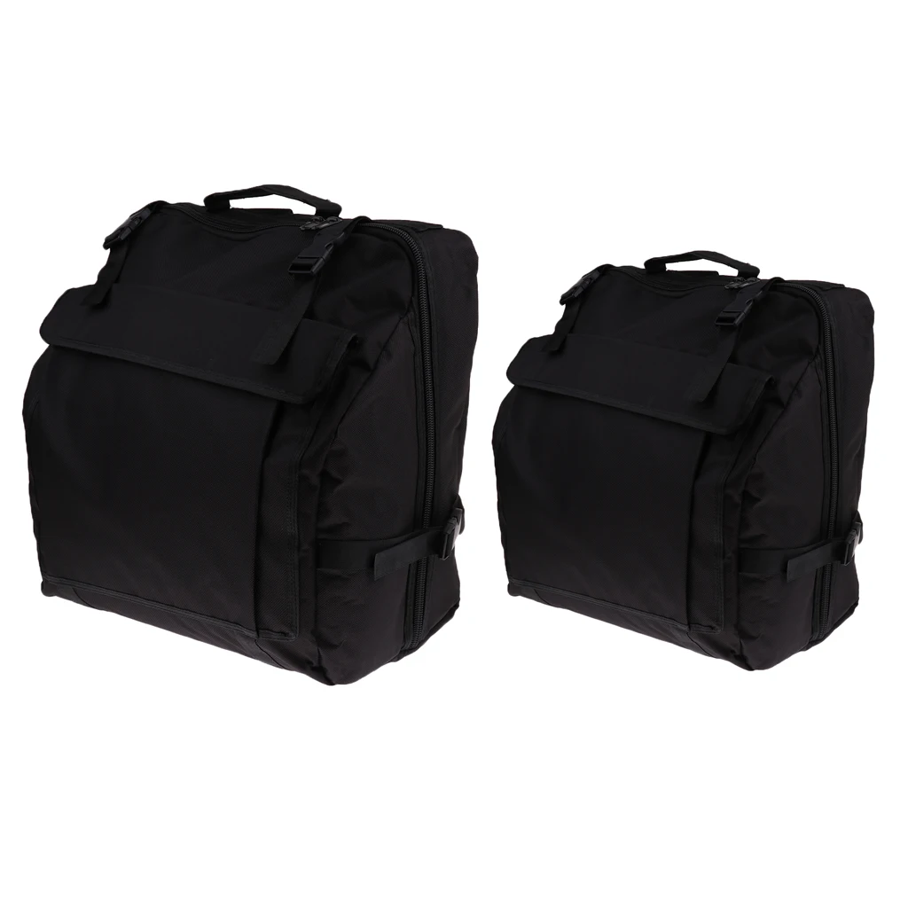 

2xPadded Accordion Backpack W/Accordion Accessory Pockets For Bass Accordion